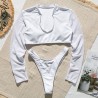 Baño y ropaConjunto de bikini sexy - tanga / top de manga larga