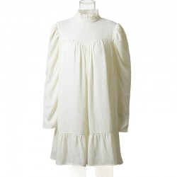 VestidosElegant dress for woman - puff sleeve - turtleneck - ruffles - A-Line plus size  - 2021 design