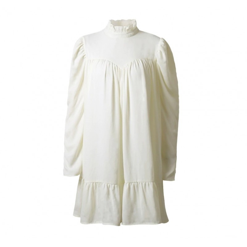 VestidosElegant dress for woman - puff sleeve - turtleneck - ruffles - A-Line plus size  - 2021 design