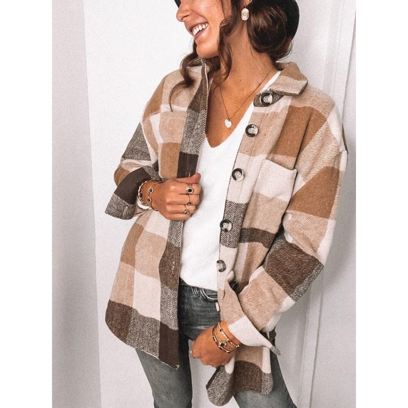 Blusas y camisasVintage autumn plaid shirt - button up - long sleeve outfit