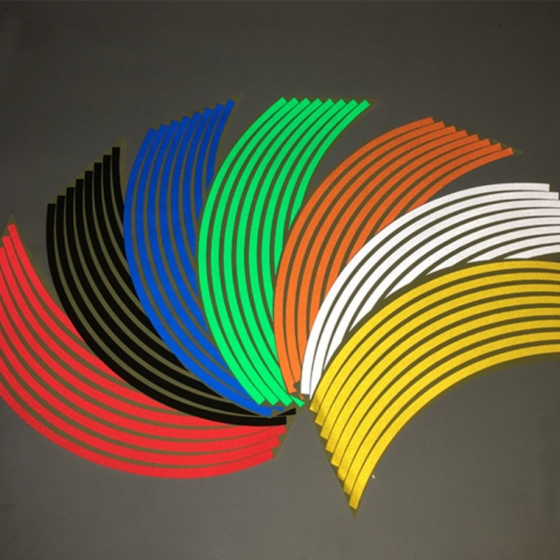 Car wheel reflective strips - stickers - 16 piecesStickers