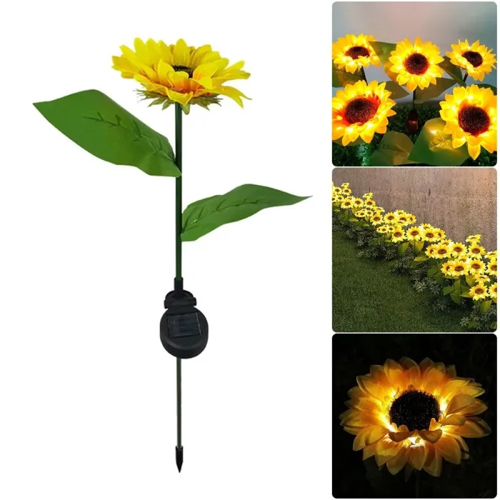 Sunflower shaped garden light - solar powered - LED - waterproofSolar lighting