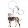 Great dane - enamel dog - metal keychainKeyrings