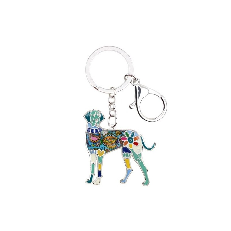 Great dane - enamel dog - metal keychainKeyrings