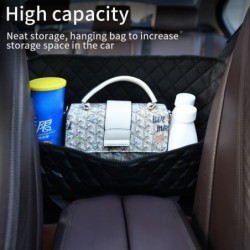 Accesorios de interiorBolsa de cuero para almacenamiento - organizador de asiento trasero para automóvil
