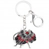 llaveroEnamel frilled lizard - metal keyring