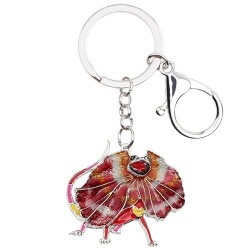 llaveroEnamel frilled lizard - metal keyring