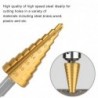 Brocas & taladros3-12mm 4-12mm 4-20mm 4-22mm HSS Straight Groove Step Drill Bit Titanium Coated Wood Metal Hole Cutter Core D...