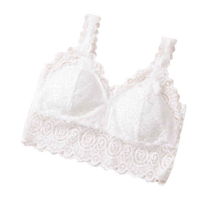 Floral lace bra - sexy top - wire free - paddedLingerie
