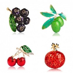 BrochesColorful fruits shape - crystal brooch