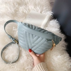 Fashionable small leather bag - with adjustable strap - waist / shoulderBags