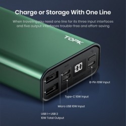 Bancos de energíaTOPK power bank - 10000mah / 20000mah - LED - 20W