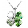 Pendant with crystal four-leaf clover - with necklaceNecklaces