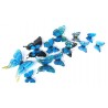 Pegatinas de paredMariposas 3D de doble capa multicolores - adhesivo magnético de pared - 12 piezas