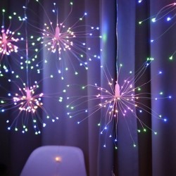 NavidadGuirnalda navideña - cadena de luces decorativas - luces de fuegos artificiales - 3M - 500 LED