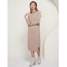 Loose knitted dress - long sweater - with turtleneck / long sleeveDresses