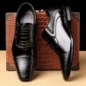 ZapatosLeather snake skin shoes for men - with laces / heel