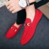 ZapatosZapatos sin cordones de cuero de moda - mocasines antideslizantes - con decoración de metal
