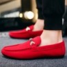 ZapatosZapatos sin cordones de cuero de moda - mocasines antideslizantes - con decoración de metal
