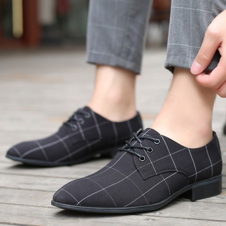 Classic pointed toe shoe shoes - laced-up - black latticeShoes