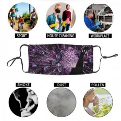Protective face / mouth mask - reusable - waterproof - purple peacock printMouth masks