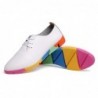 Fashionable loafers - flat shoes - with rainbow soles / laces - genuine leatherShoes