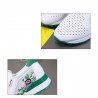 Trendy high platform loafers - slip-on - with floral printShoes