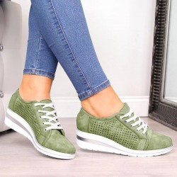 Classic high platform loafers - slip-on sneakers - breathable meshShoes