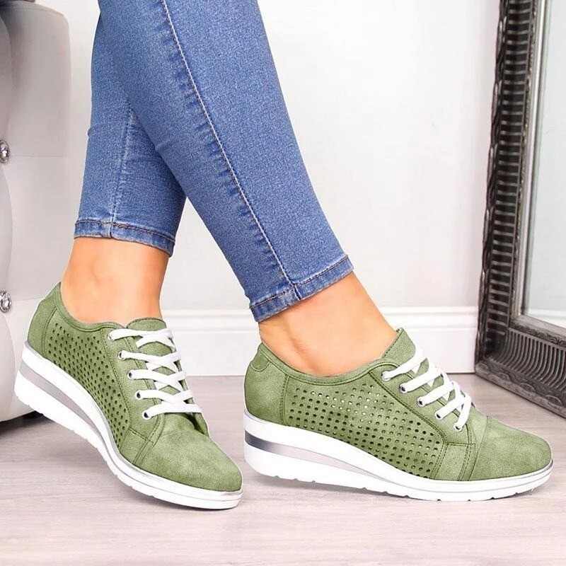 Classic high platform loafers - slip-on sneakers - breathable meshShoes