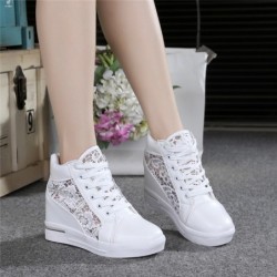 ZapatosTrendy high platform loafers - lace sneakers with laces