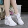 Trendy high platform loafers - lace sneakers with lacesShoes