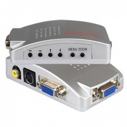 Conmutadores HDMIPC signal converter box - adapter - VGA to TV AV RCA - NTSC PAL