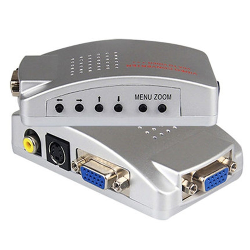 Conmutadores HDMIPC signal converter box - adapter - VGA to TV AV RCA - NTSC PAL Conmutadores HDMIPC signal converter box - adapter - VGA to TV AV RCA - NTSC PAL