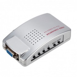 Conmutadores HDMIPC signal converter box - adapter - VGA to TV AV RCA - NTSC PAL