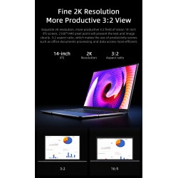 CHUWI GemiBook Pro - 14 inch - 2K - 12GB RAM 256GB - SSD - Windows 10 - computer with backlit / keyboardLaptops