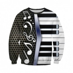 Hoodies & SudaderaTrendy sweater / hoodie - with zipper - 3D piano art print