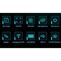 portátilesLaptop 5.6 inch - 8GB RAM / 1TB / 512G / 256G / 128G SSD - Windows 10