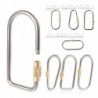 llaveroCamping Link Titanium Alloy Carabiner Keychain Hanging Lock Buckle Hook Key Ring 03KA