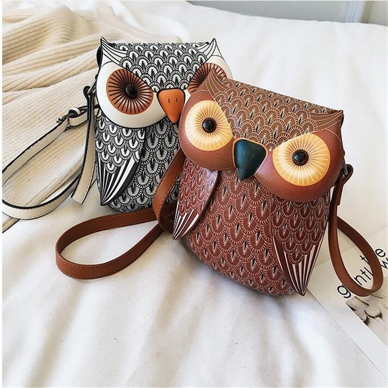 BolsasBolso pequeño de piel con forma de búho - bandolera / bandolera