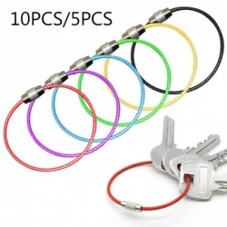 llaveroDurable stainless steel wire keychain -  ring connector - hanging cable - 5/10 pieces