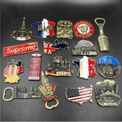 Imanes de neverafridge magnets France Germany Brazil Italy metal magnetic refrigerator stick bottle opener creative 3d collec...