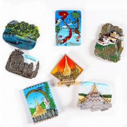 Imanes de neveraTourist souvenir fridge magnet refrigerator paste magnet Bhutan Vietnam Laos myanmar Nepal Cambodia 3d collec...