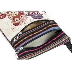 BolsasVintage chinese national style ethnic shoulder for Women - owl design - embroidery -cross body bag
