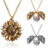 CollarSunflower pendant necklace - openable - with "You are my Sunshine" lettering
