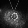 CollarSunflower pendant necklace - openable - with "You are my Sunshine" lettering