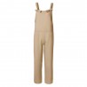 Jumpsuits2021 Women Casual Jumpsuits Vintage Linen Solid Rompers Lace Up Strappy Loose Wide Leg Dungarees Bib Overalls Female...