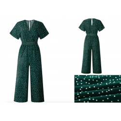 Classic polka dots jumpsuit - short sleeve - loose legJumpsuits