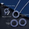 Classic round jewelry set - necklace / earrings / ring - with cubic zirconiaNecklaces