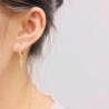 Round crystal hoops earrings with crossEarrings