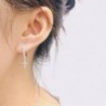 Round crystal hoops earrings with crossEarrings